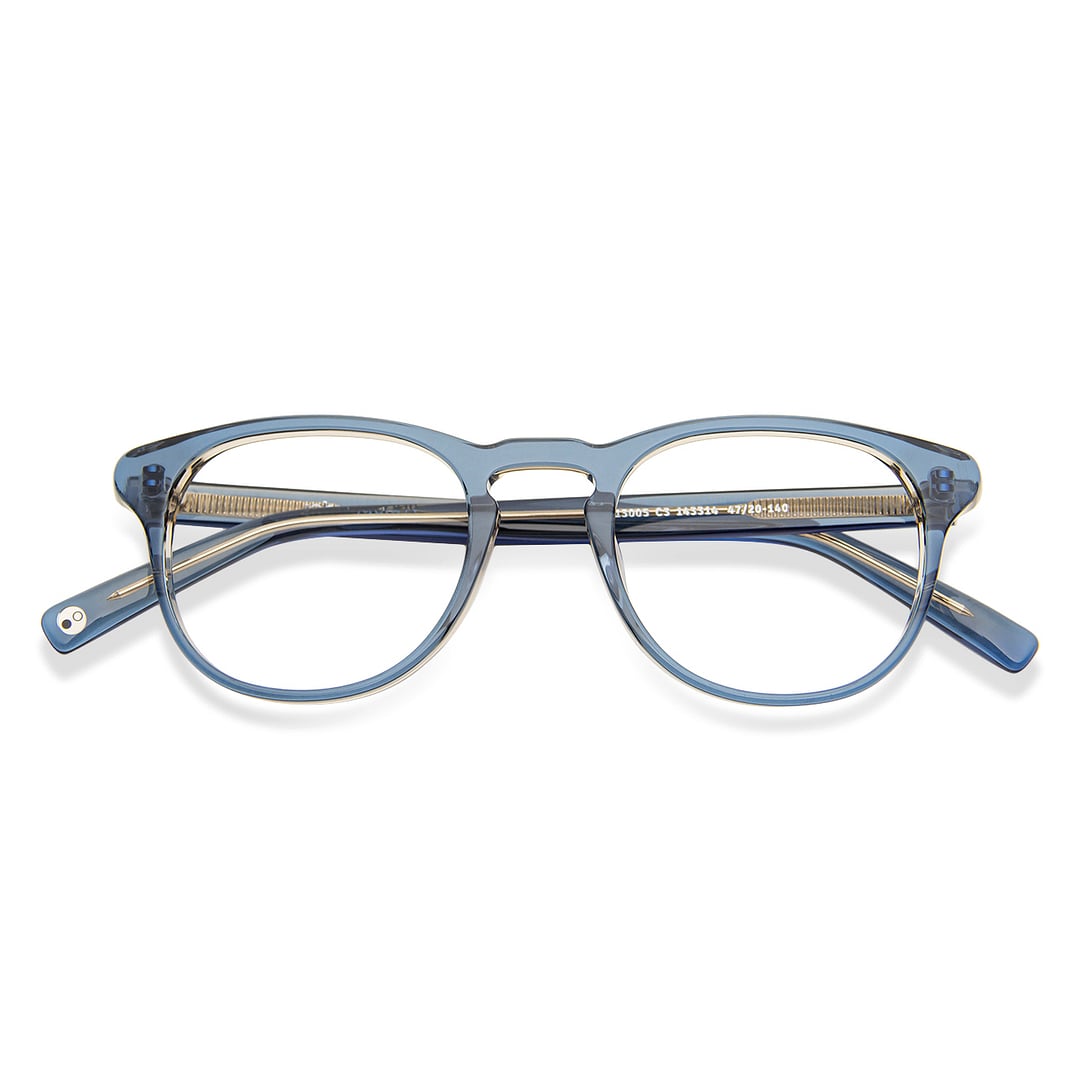 John Jacobs Brown Transparent Full Rim Round left side