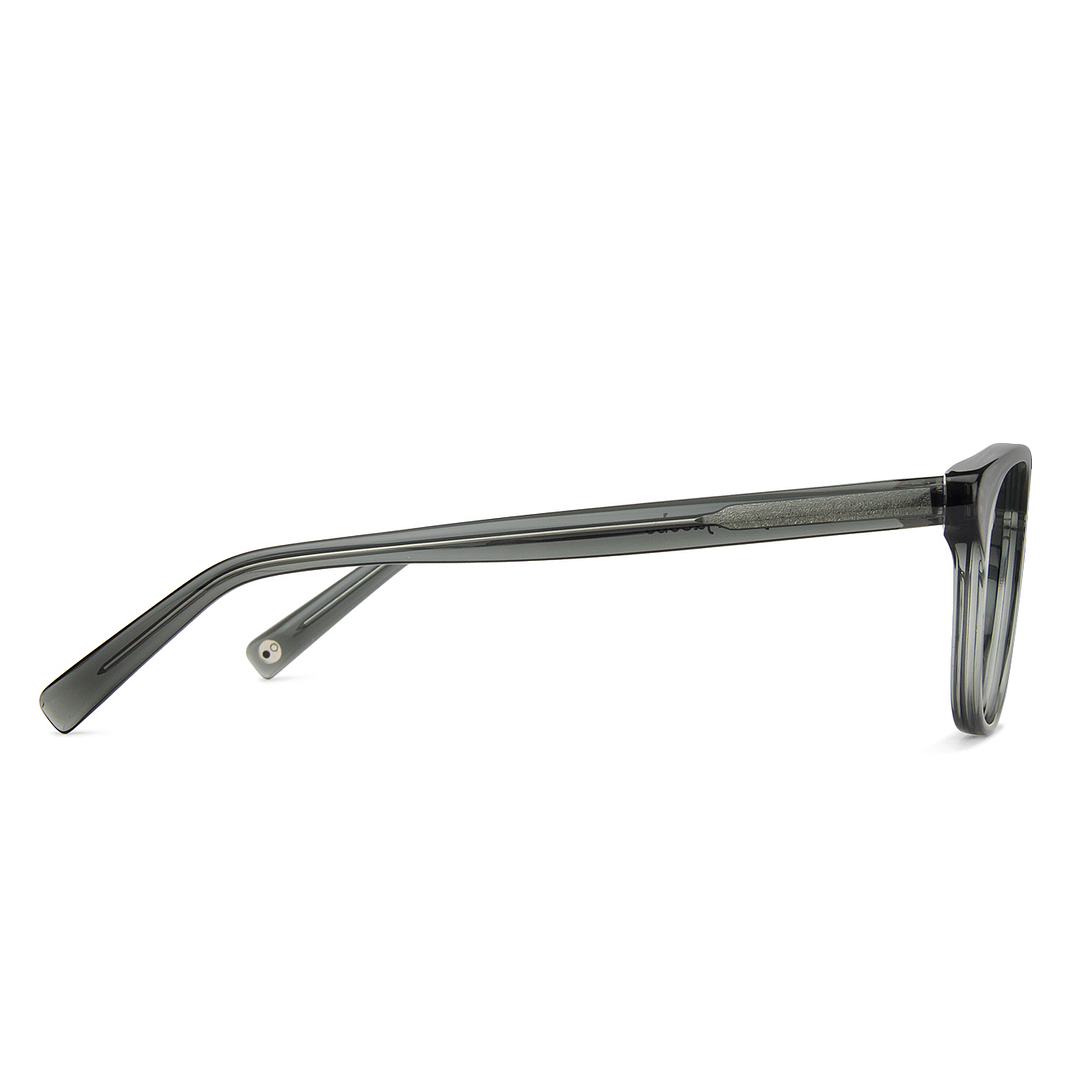 John Jacobs Online Gray Transparent Full Rim Round left side