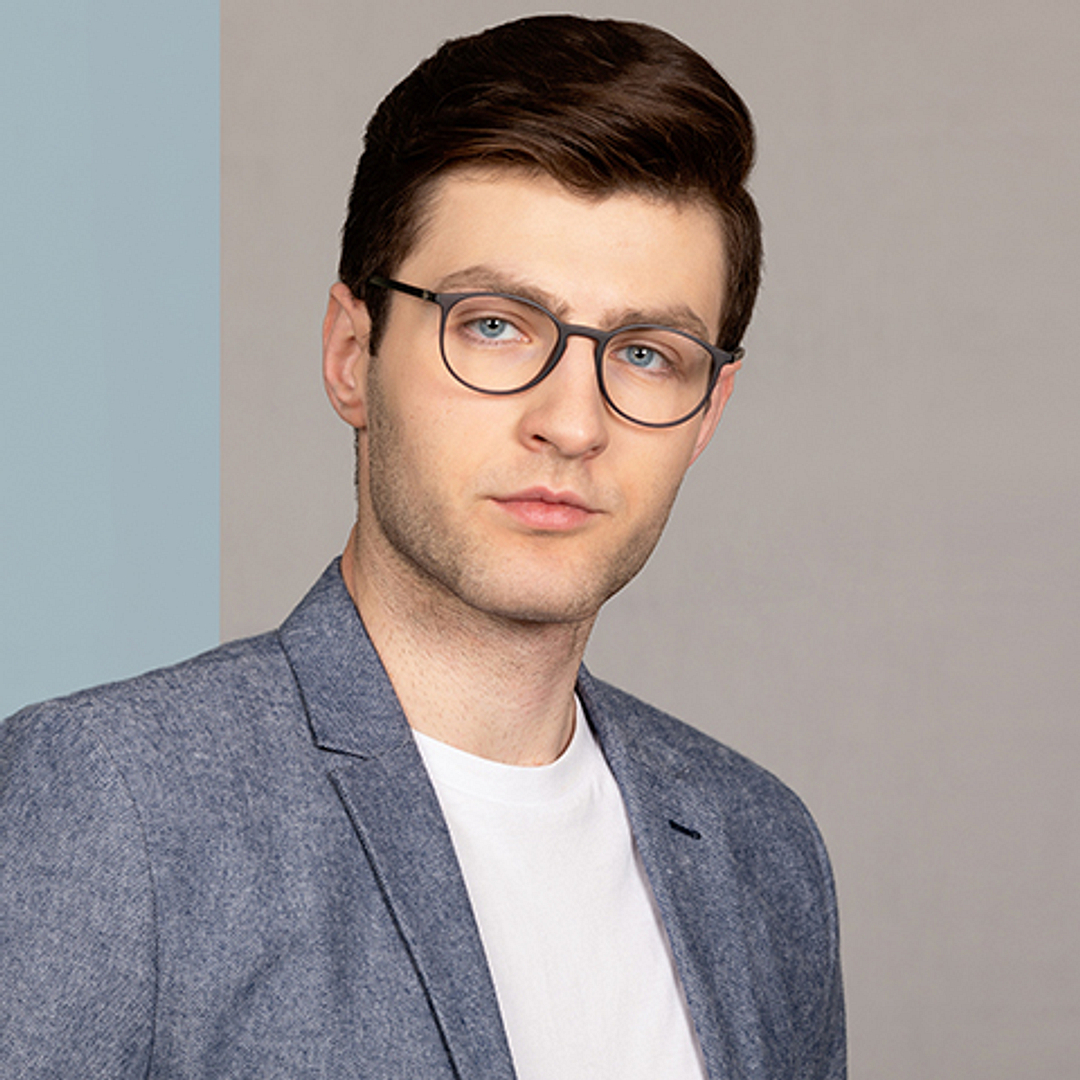 John Jacobs Gray Full Rim Round right side