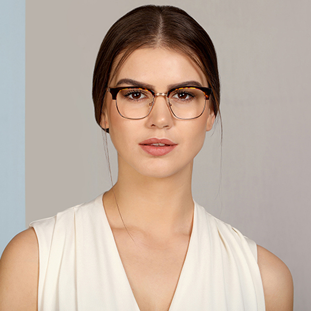 John Jacobs Gold Full Rim Clubmaster right side