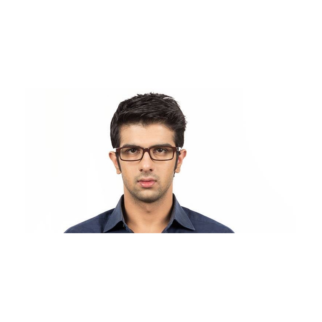 BRANDED Black Full Rim Rectangle left side