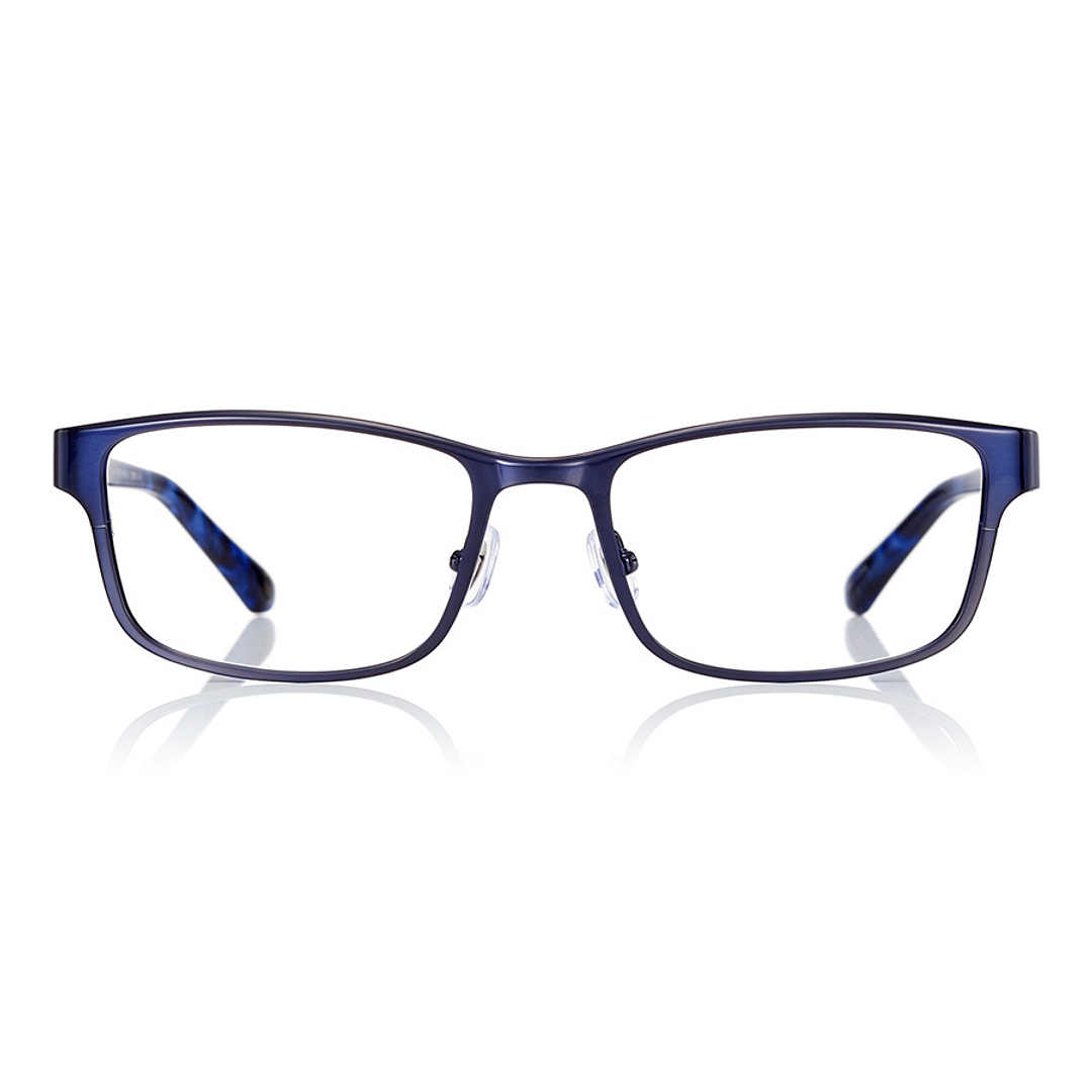 K.moriyama Navy Blue Full Rim Rectangle right side