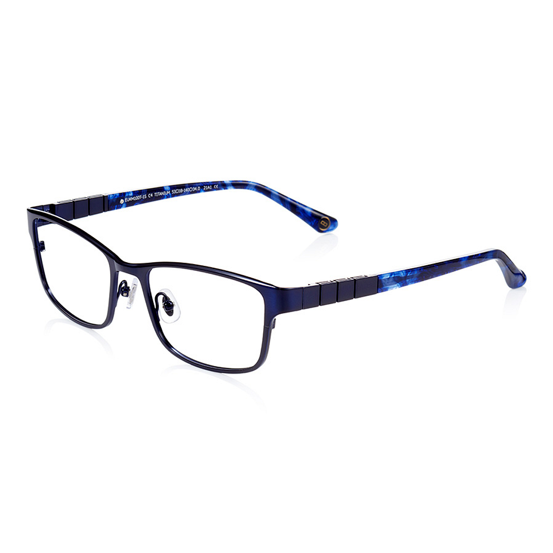 K.moriyama Navy Blue Full Rim Rectangle left side