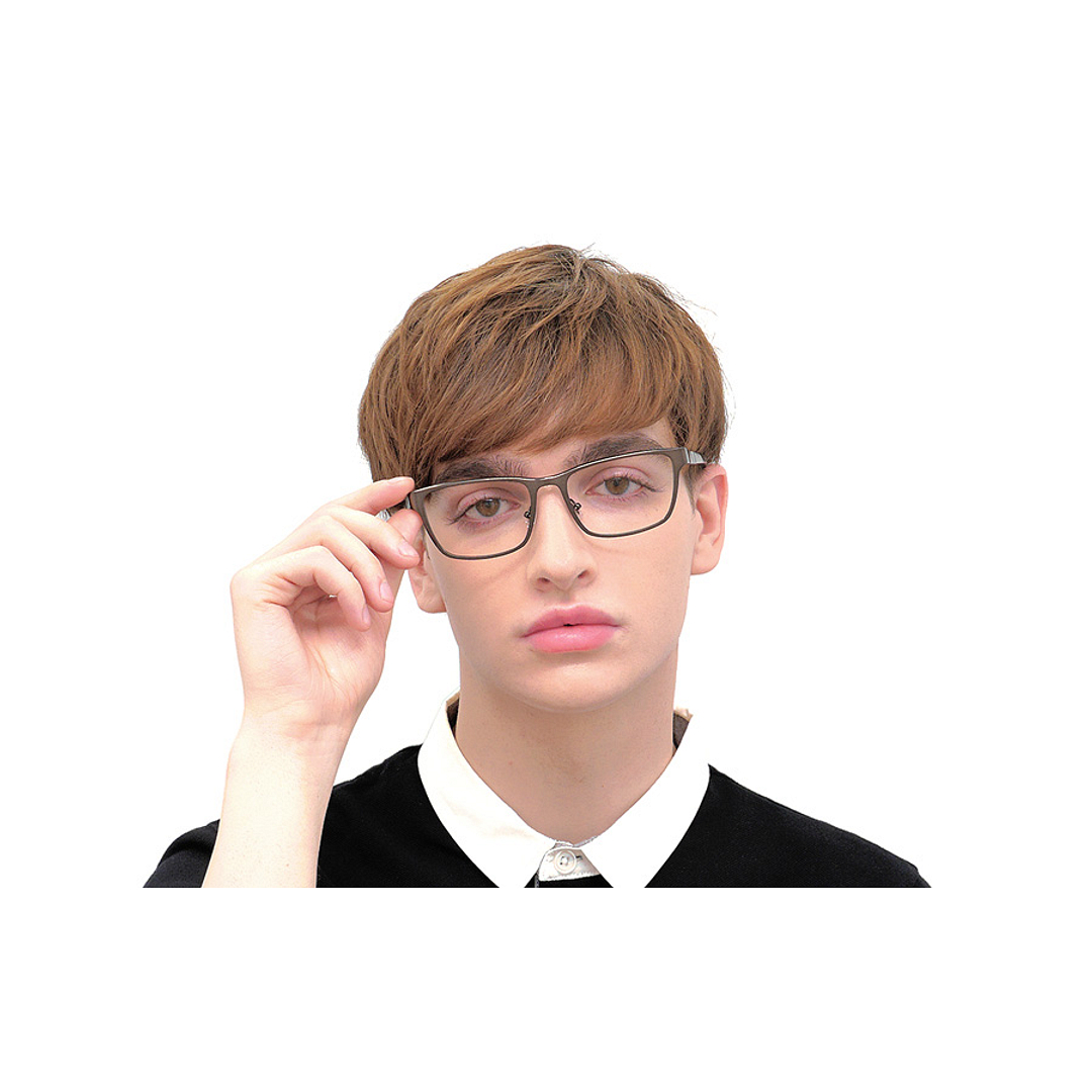 K.moriyama Light Brown Full Rim Rectangle left side