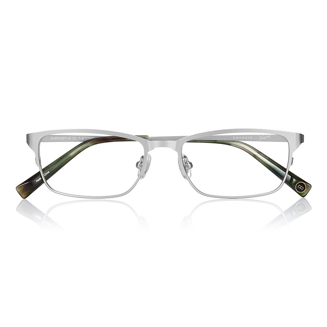 K.moriyama Silver Full Rim Rectangle right side