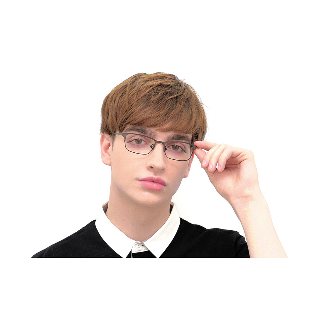 K.moriyama Light Brown Full Rim Rectangle left side