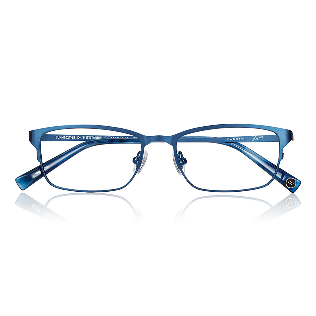K.moriyama Sky Blue Full Rim Rectangle right side