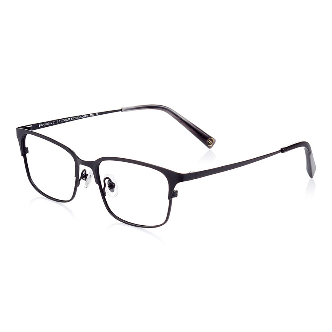 K.moriyama Black Full Rim Rectangle left side
