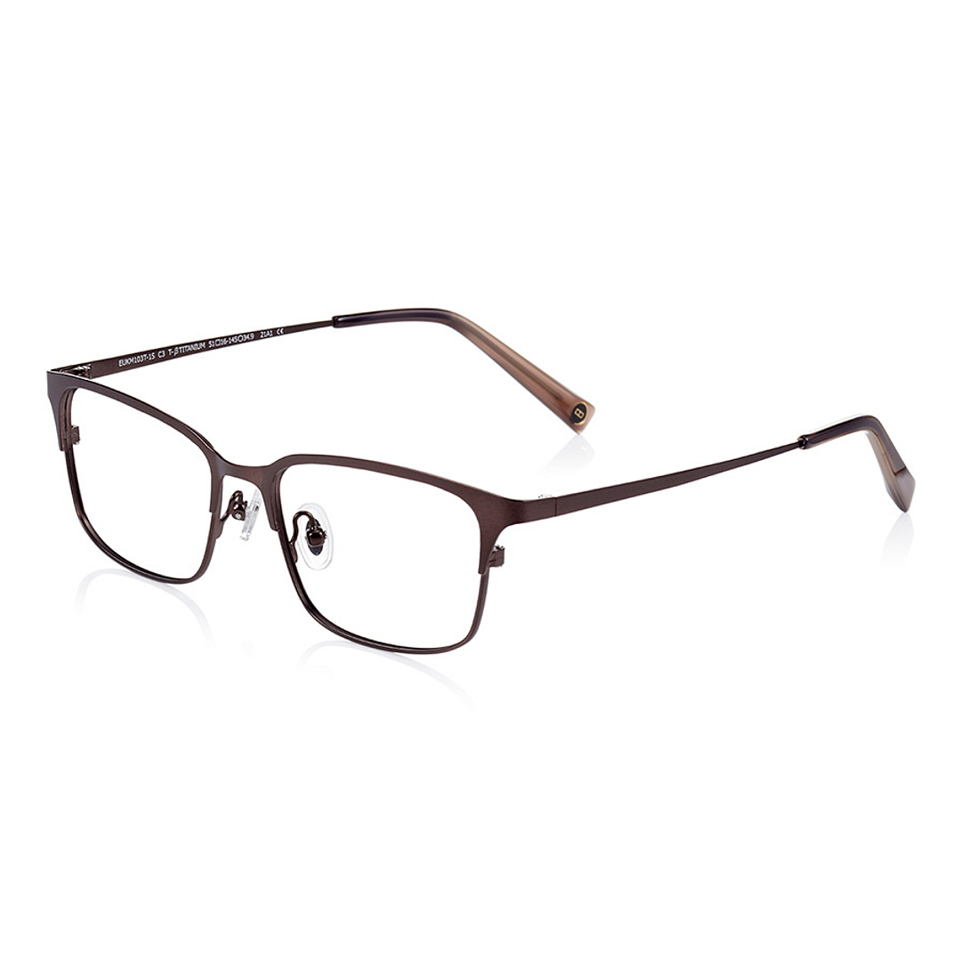 K.moriyama Light Brown Full Rim Rectangle left side