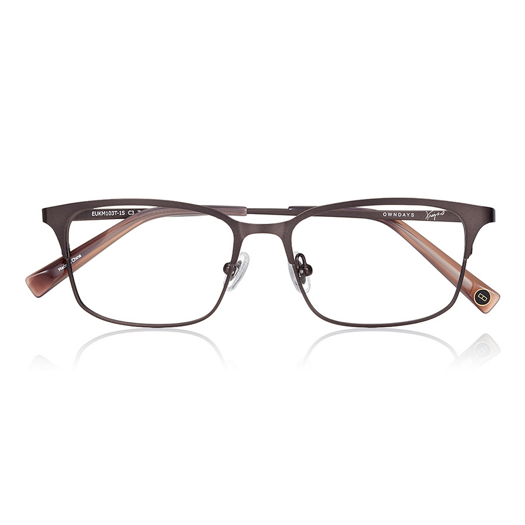 K.moriyama Light Brown Full Rim Rectangle right side