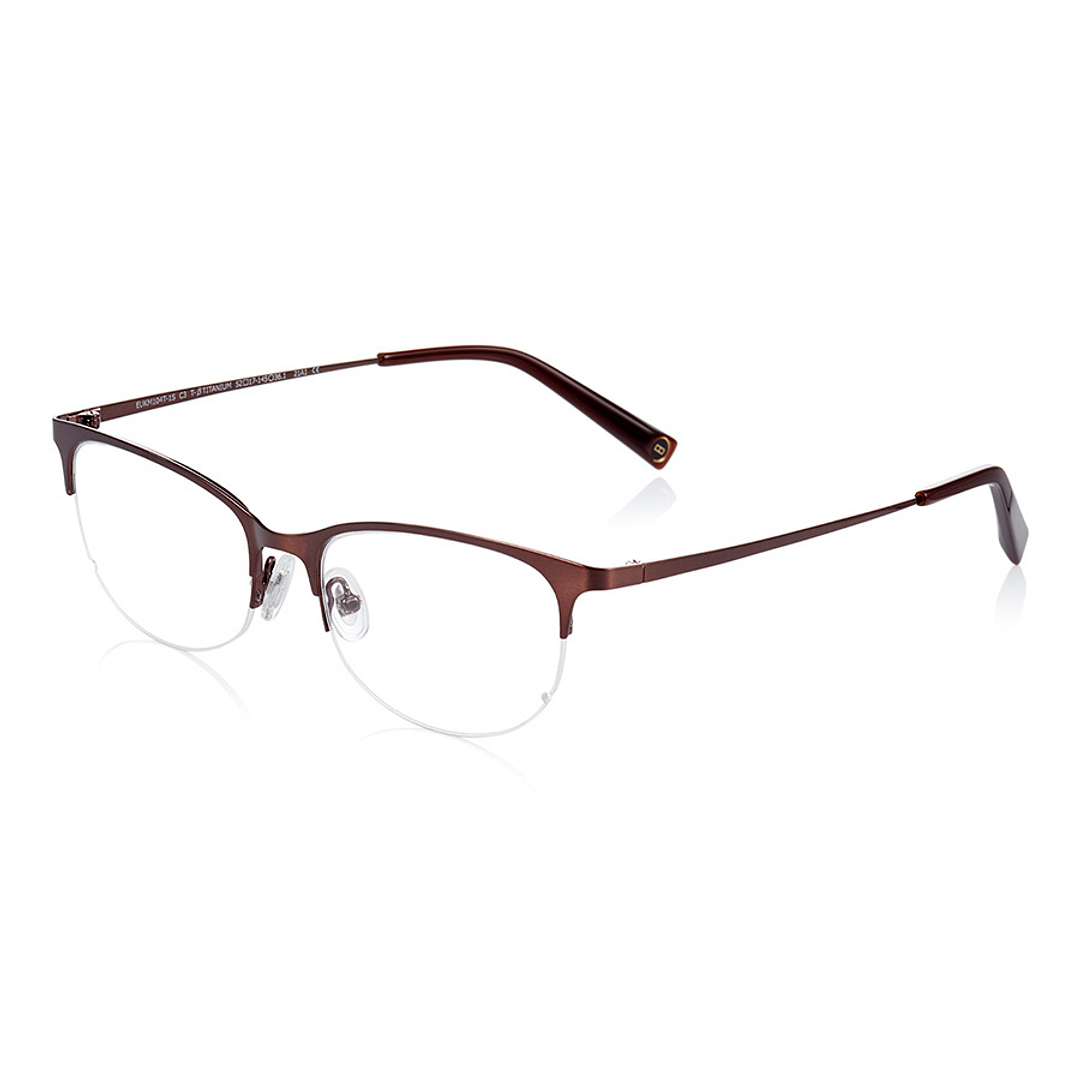 K.moriyama Light Brown Half Rim Oval left side