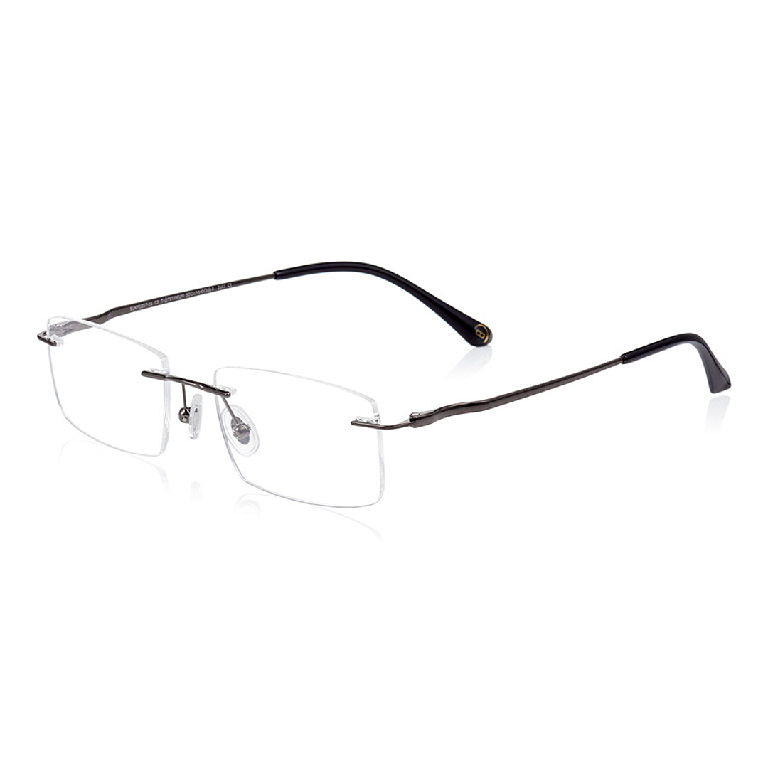 K.moriyama Light Brown Full Rim Rectangle left side