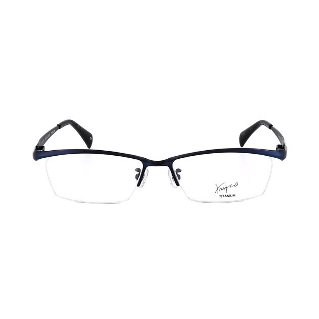 K.moriyama Navy Blue Full Rim Rectangle right side
