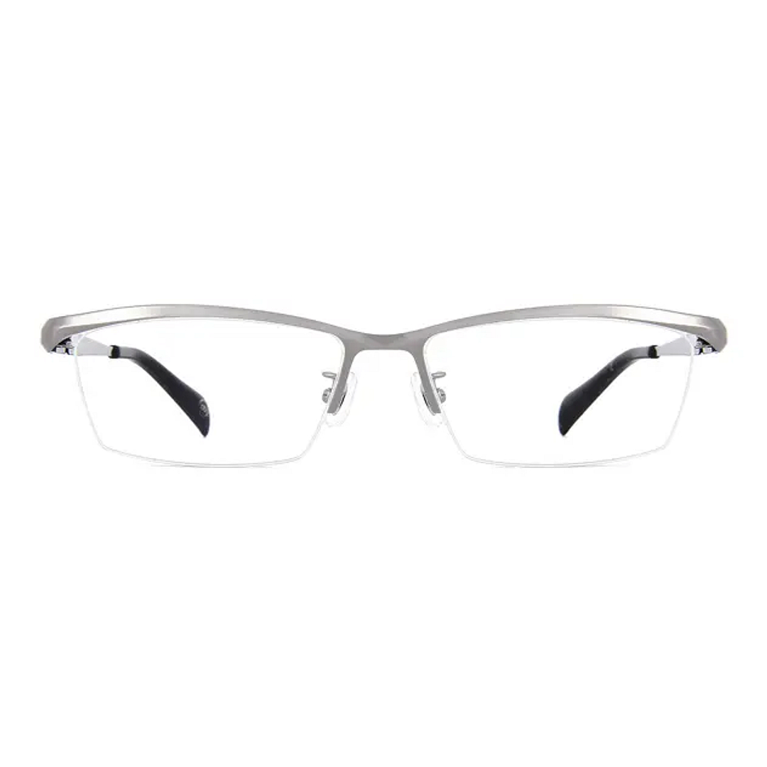 K.moriyama Silver Half Rim Rectangle right side