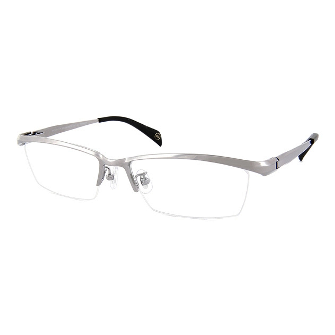 K.moriyama Silver Half Rim Rectangle left side