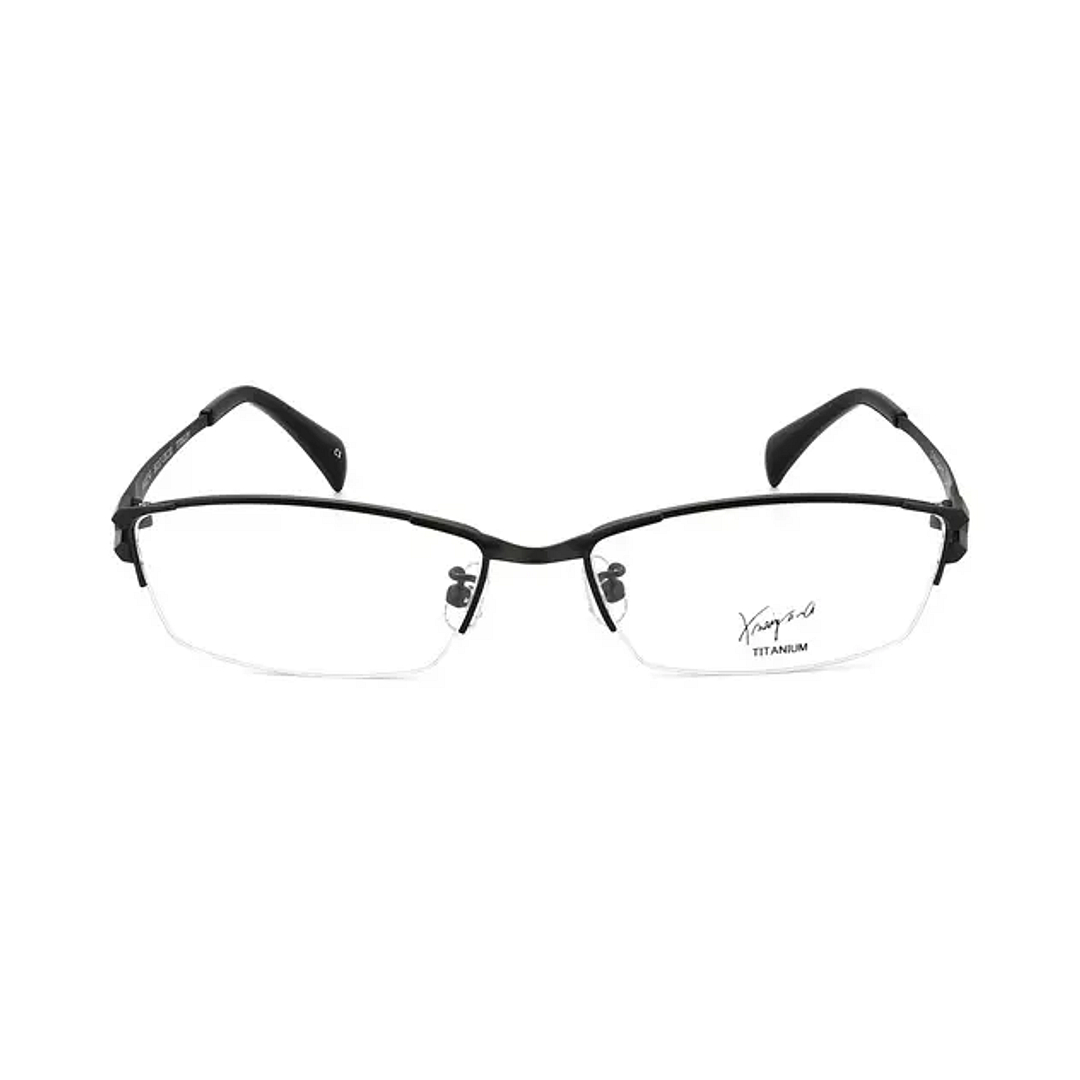 K.moriyama MATTE BLACK Half Rim Rectangle right side