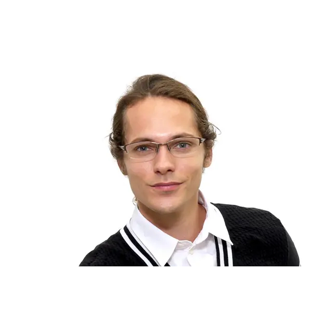 K.moriyama MATTE BLACK Half Rim Rectangle right side