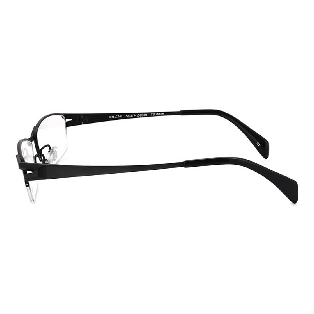 K.moriyama MATTE BLACK Half Rim Rectangle left side