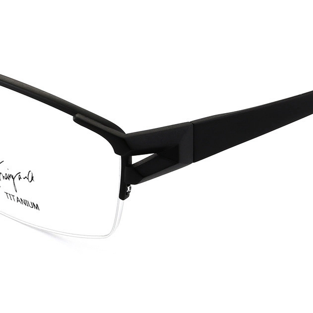 K.moriyama MATTE BLACK Half Rim Rectangle right side