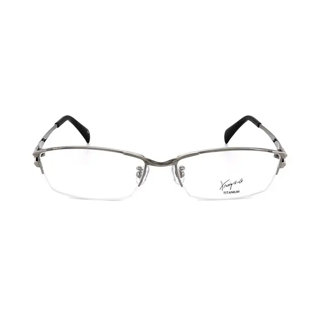 K.moriyama Silver Half Rim Rectangle right side