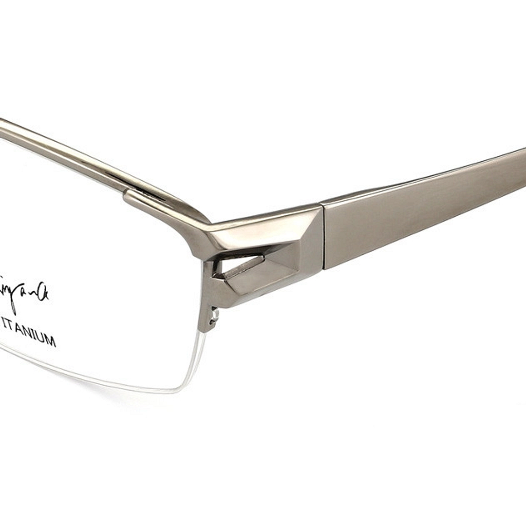 K.moriyama Silver Half Rim Rectangle right side