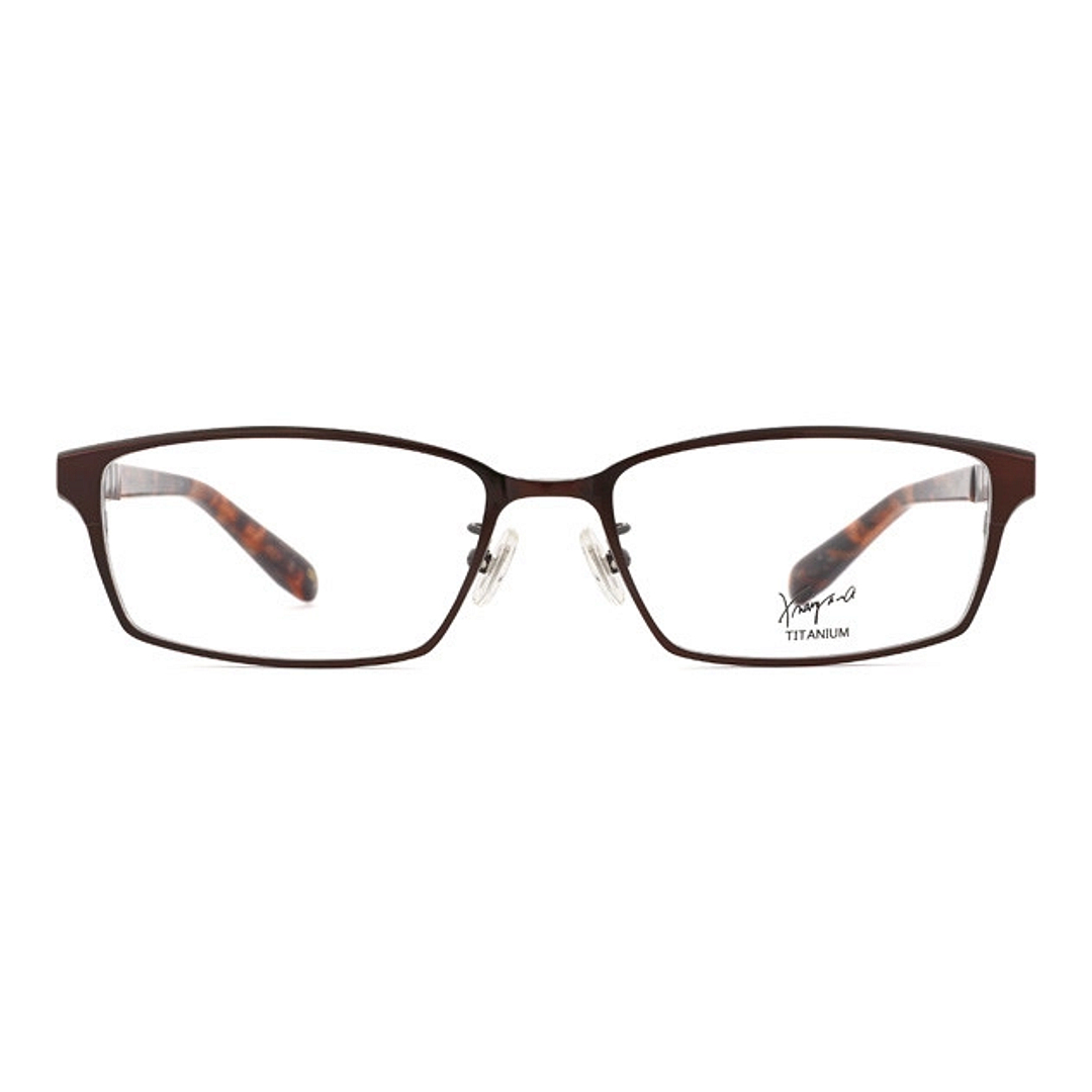 K.moriyama Light Brown Full Rim Rectangle right side
