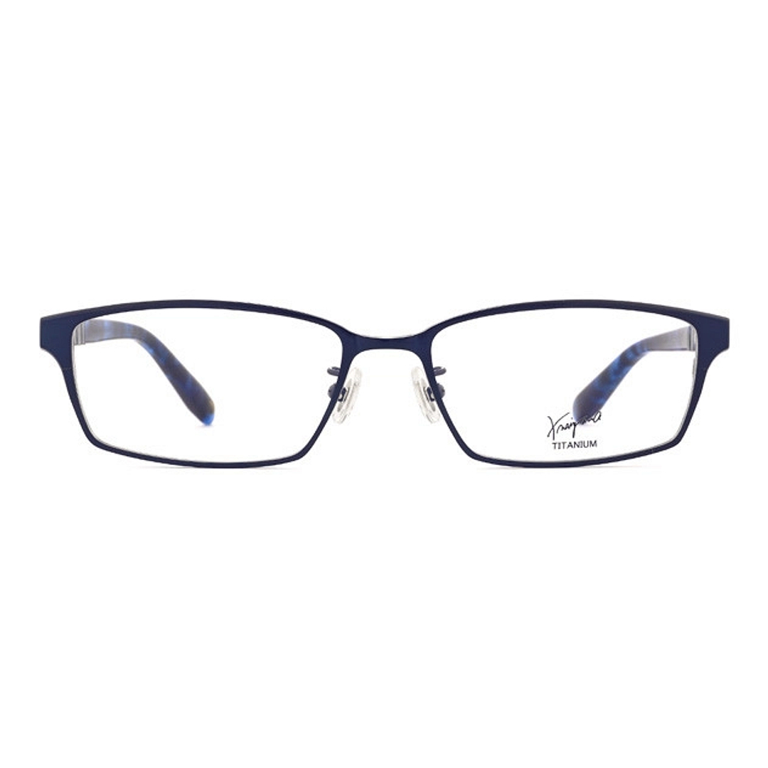 K.moriyama Navy Blue Full Rim Rectangle right side