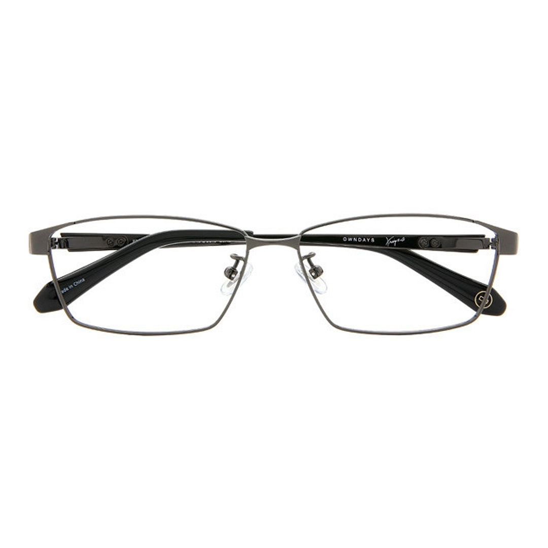 K.moriyama Mid Gunmetal Full Rim Rectangle right side