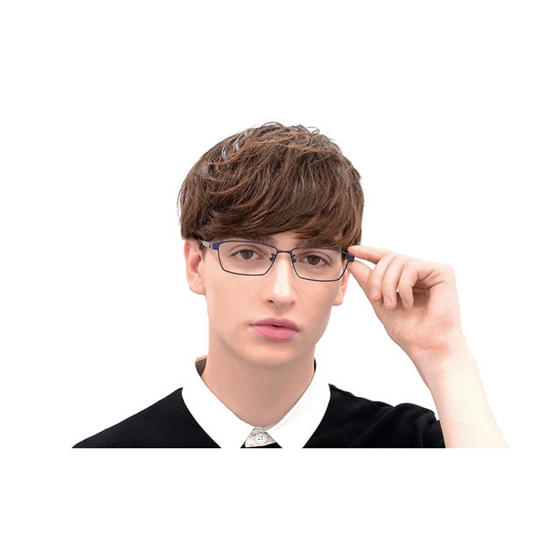 K.moriyama Mid Gunmetal Full Rim Rectangle left side