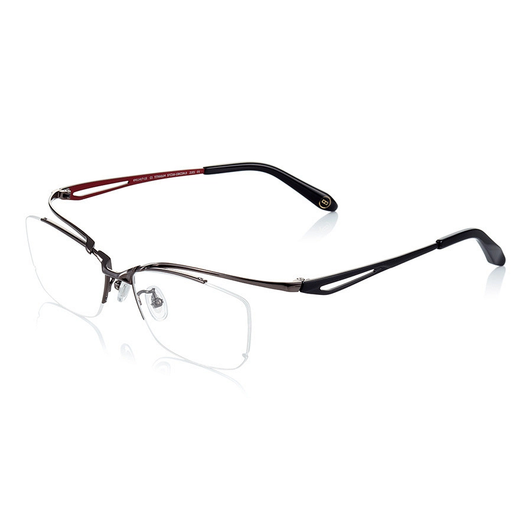 K.moriyama Light Gray Full Rim Rectangle left side