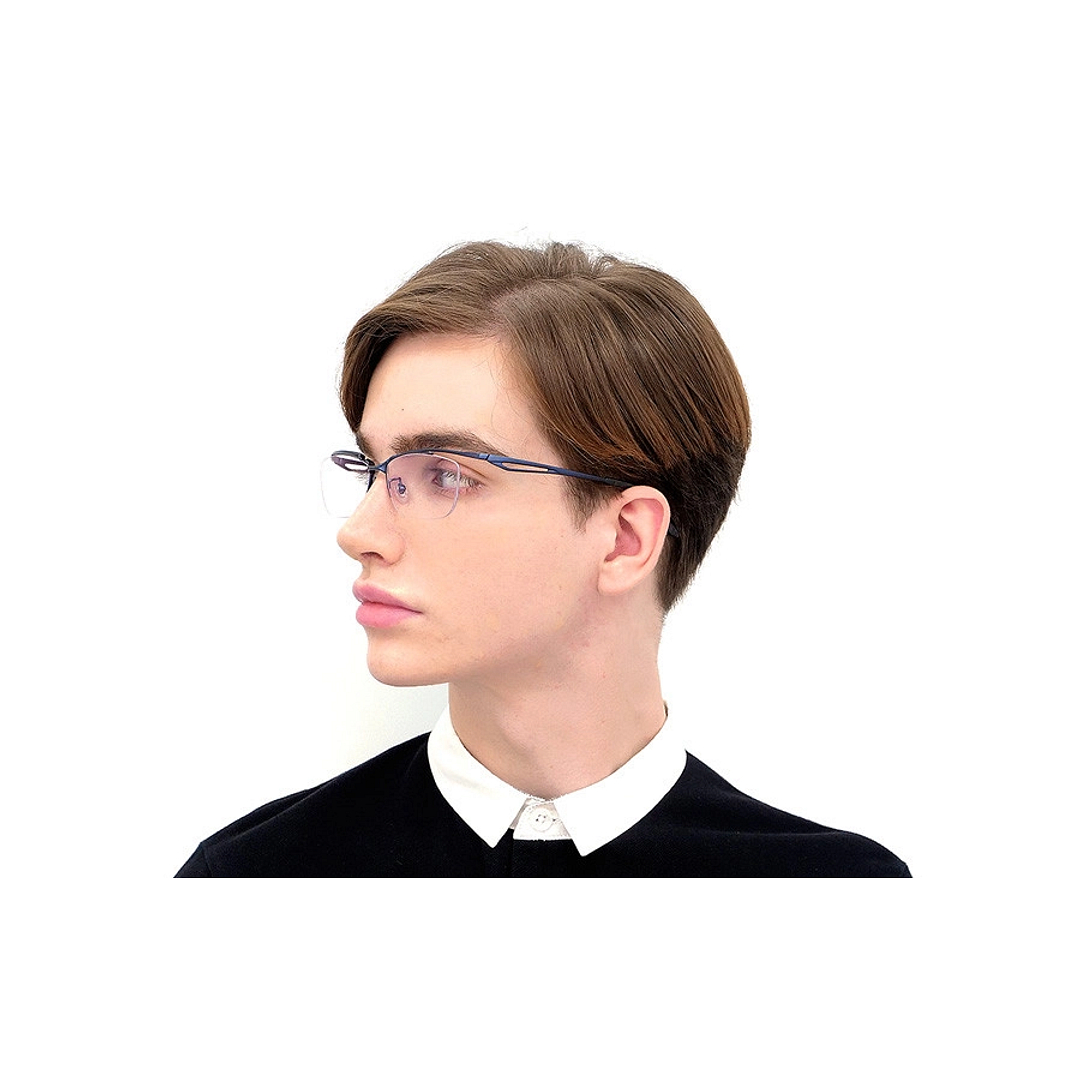 K.moriyama Light Gray Full Rim Rectangle left side