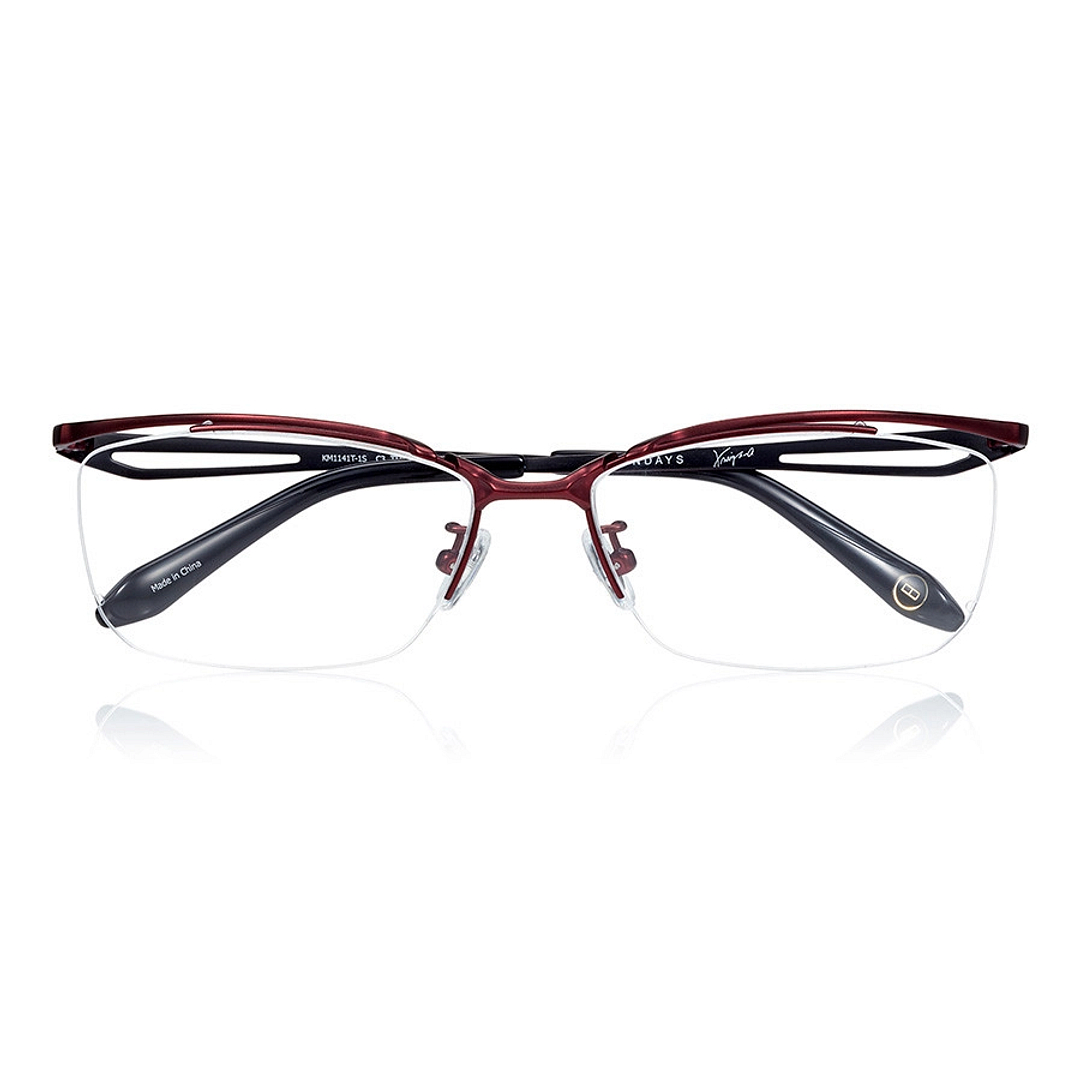K.moriyama Red Full Rim Rectangle right side
