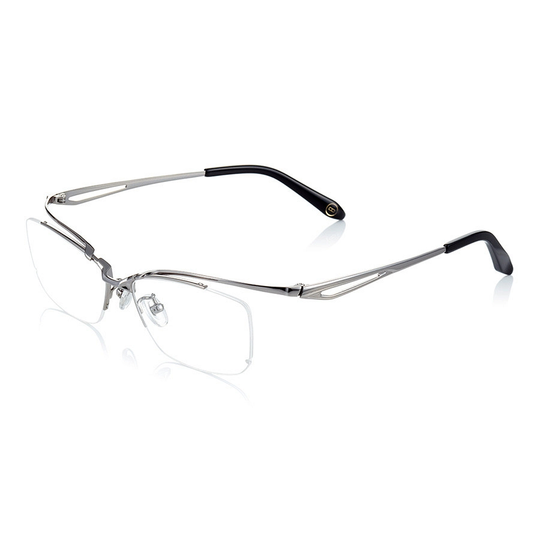 K.moriyama Silver Full Rim Rectangle left side