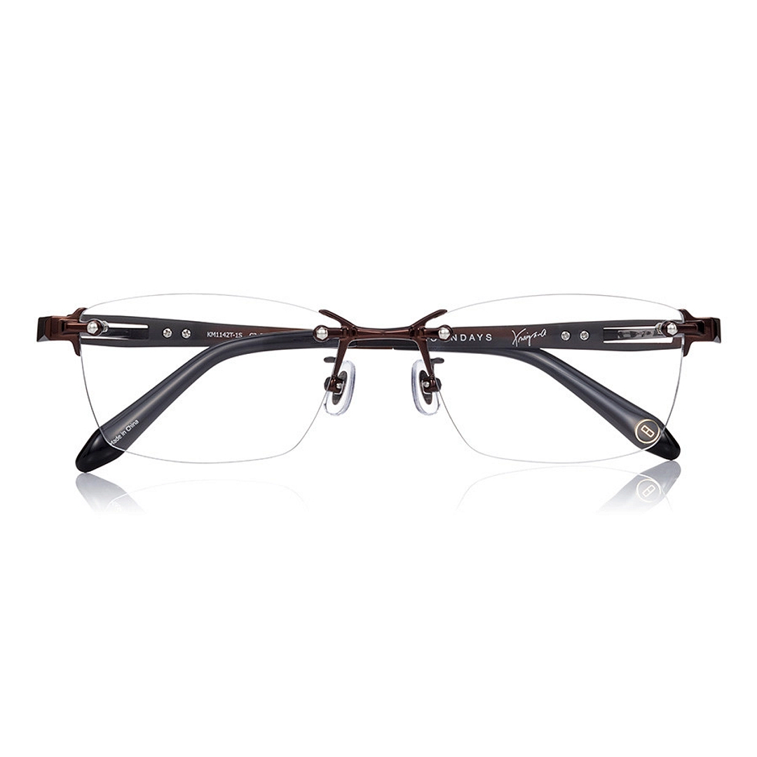 K.moriyama Dark Brown Full Rim Rectangle right side