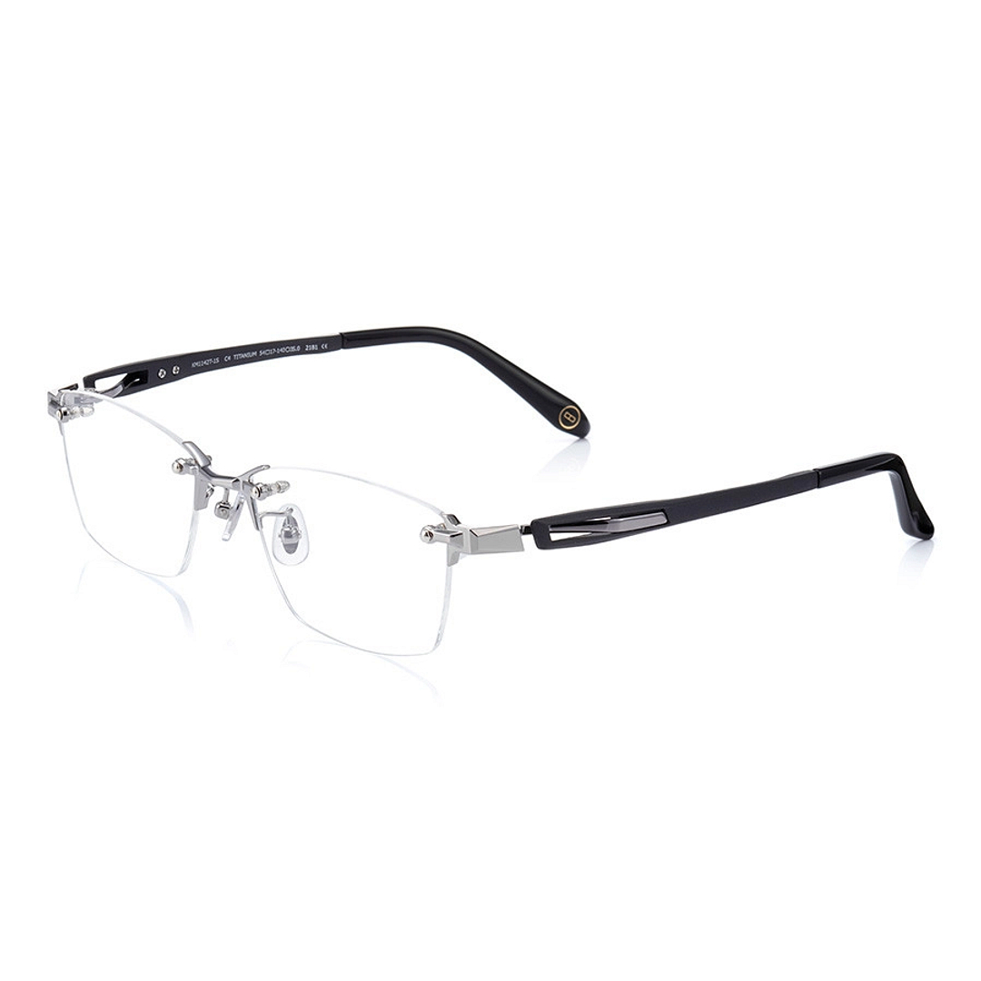 K.moriyama Black Full Rim Rectangle left side