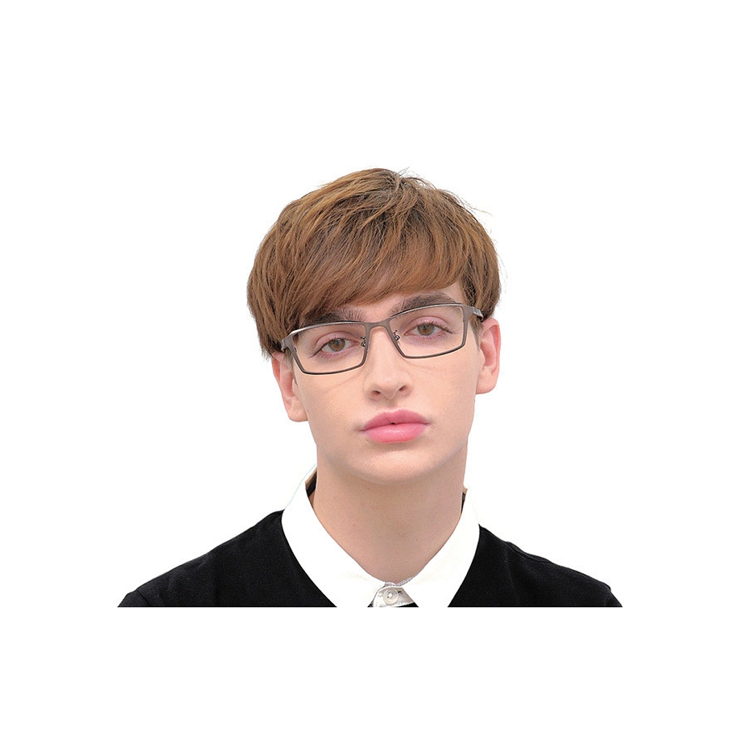 K.moriyama Light Brown Full Rim Rectangle left side