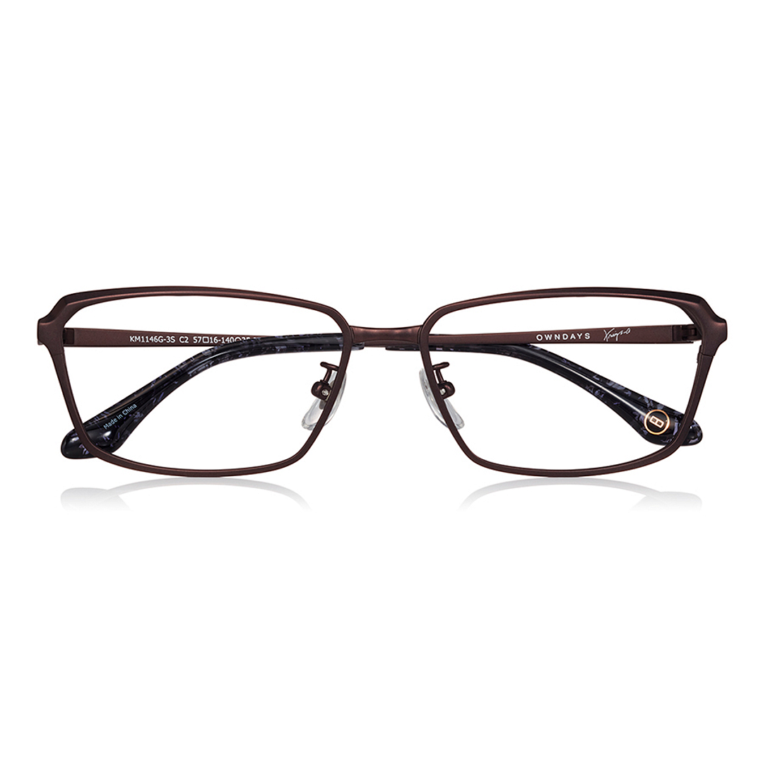 K.moriyama Mid Gunmetal Full Rim Rectangle right side