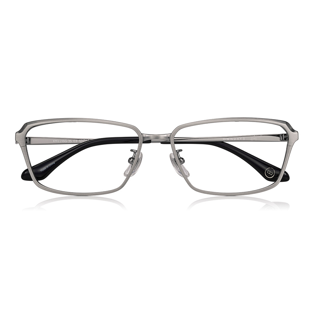 K.moriyama Light Gunmetal Full Rim Rectangle right side