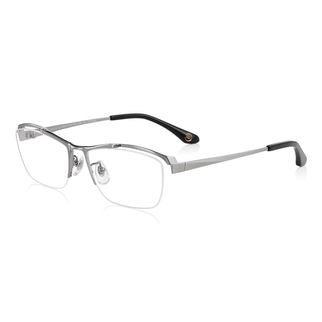 K.moriyama Mid Gunmetal Full Rim Rectangle left side