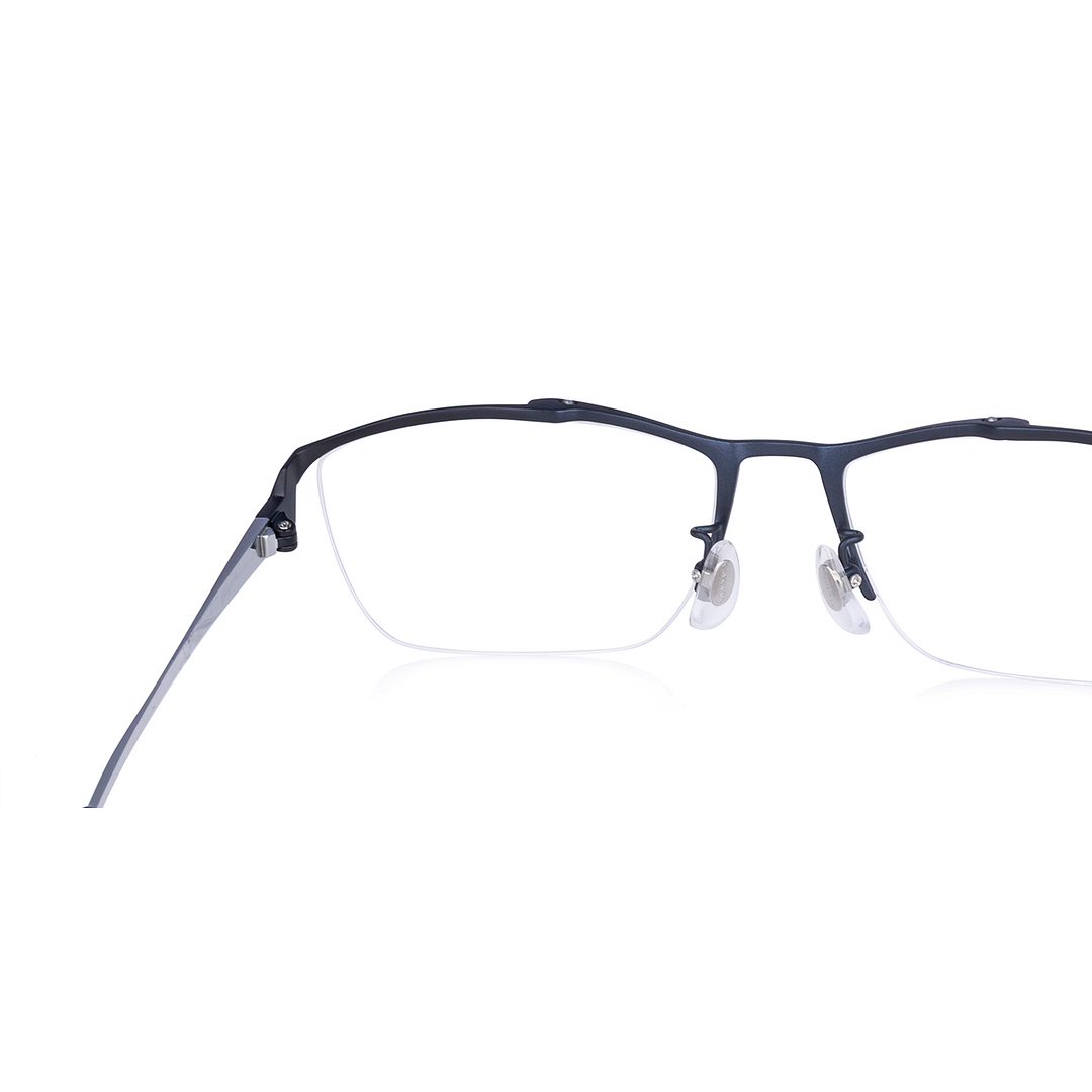 K.moriyama Navy Blue Full Rim Rectangle right side