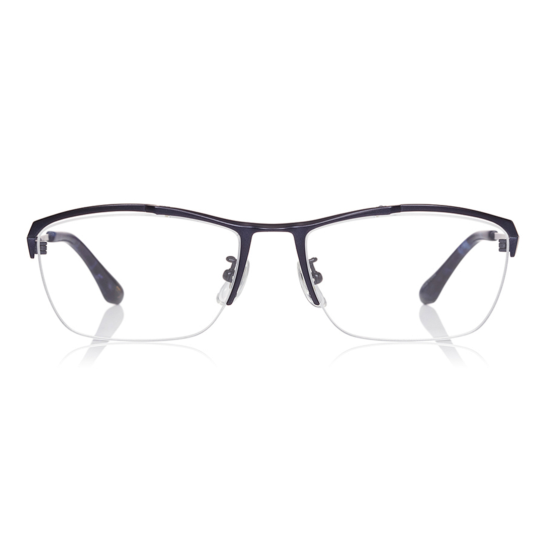 K.moriyama Navy Blue Full Rim Rectangle right side