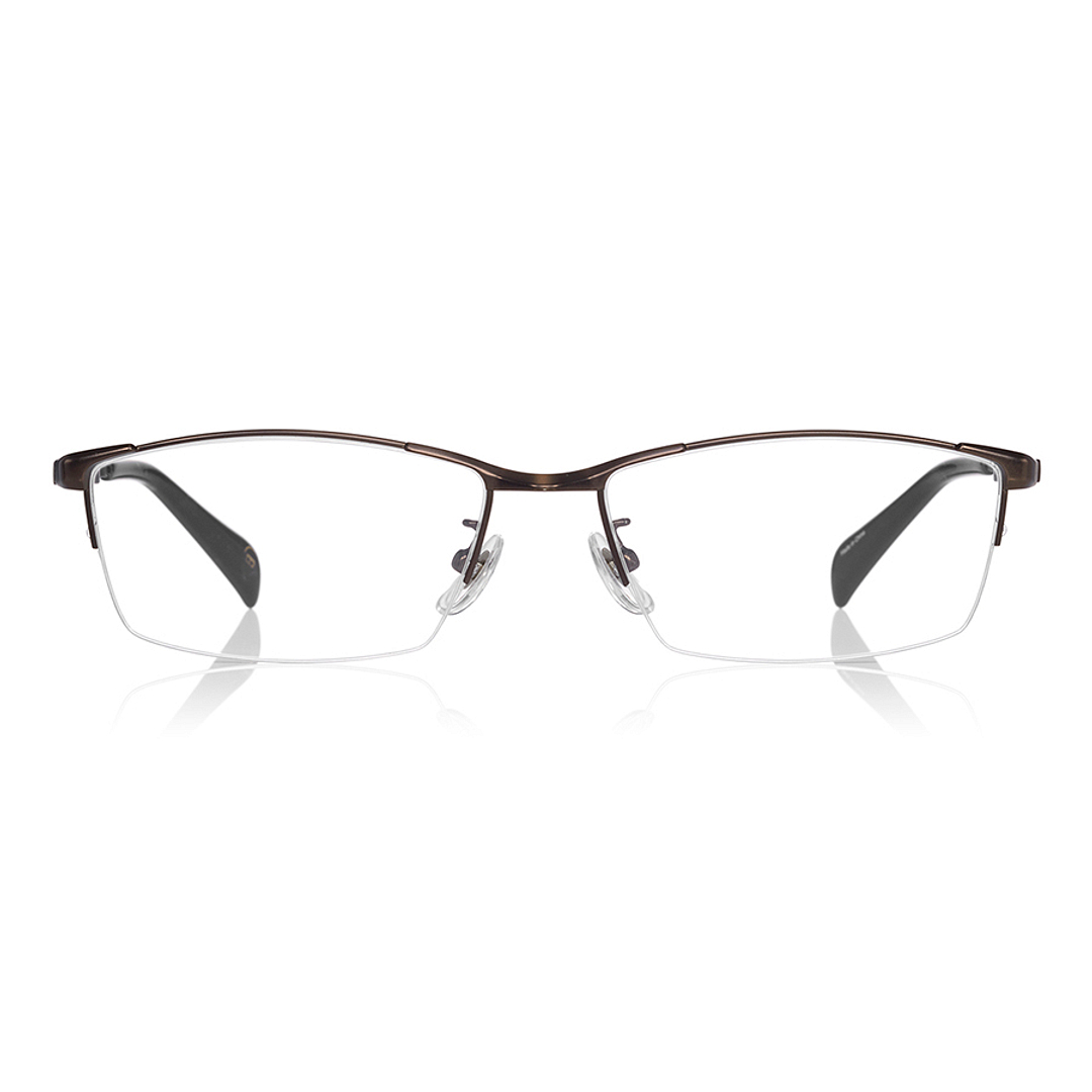 K.moriyama Dark Gunmetal Half Rim Rectangle right side