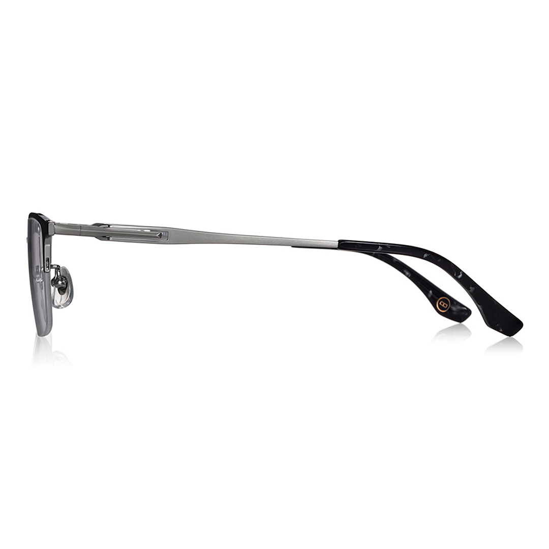 K.moriyama Dark Gun Half Rim Rectangle left side