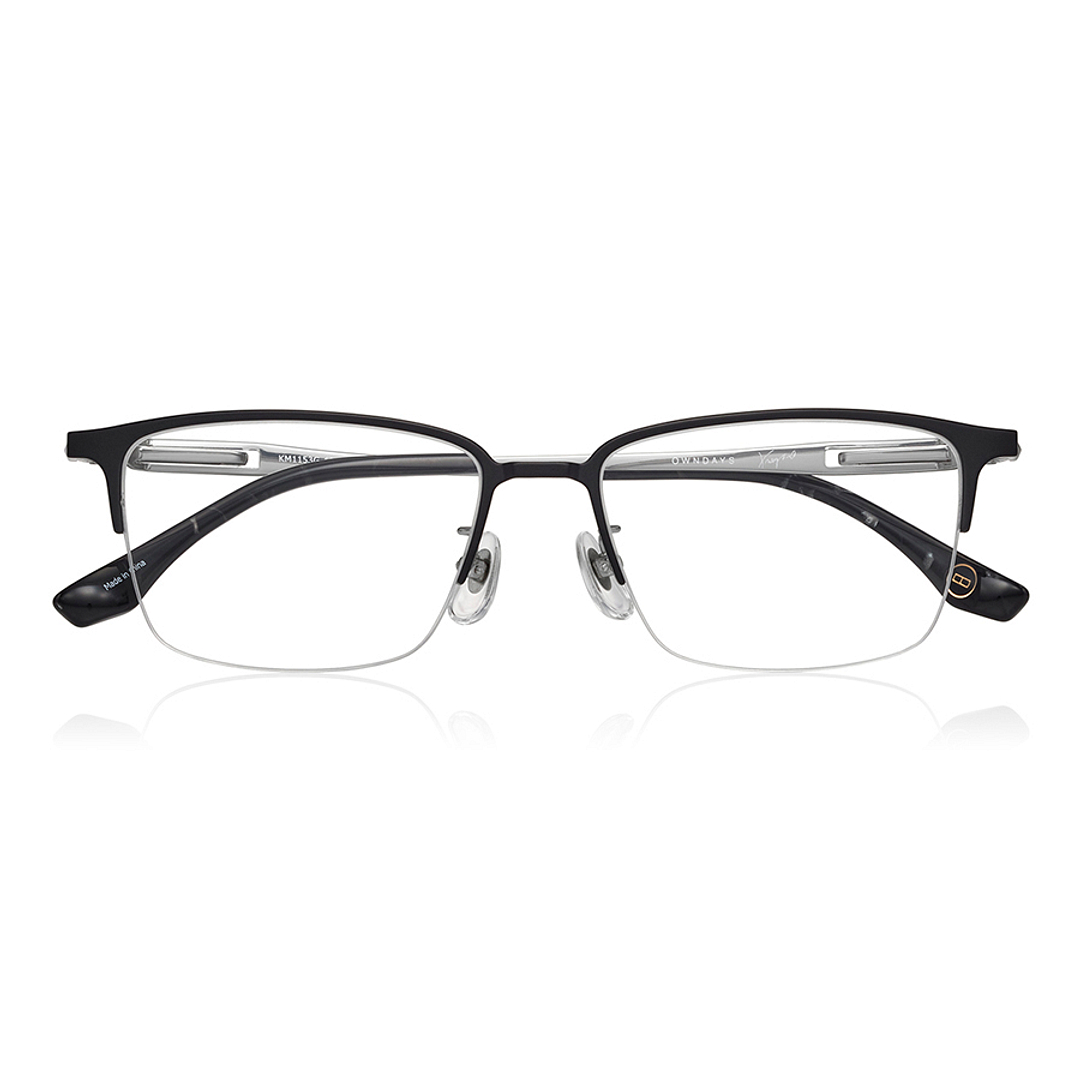 K.moriyama Dark Gun Half Rim Rectangle right side