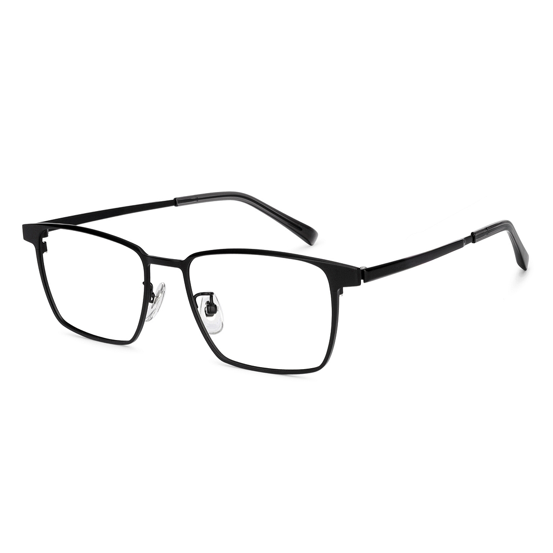 K.moriyama Matte Black Full Rim Square left side