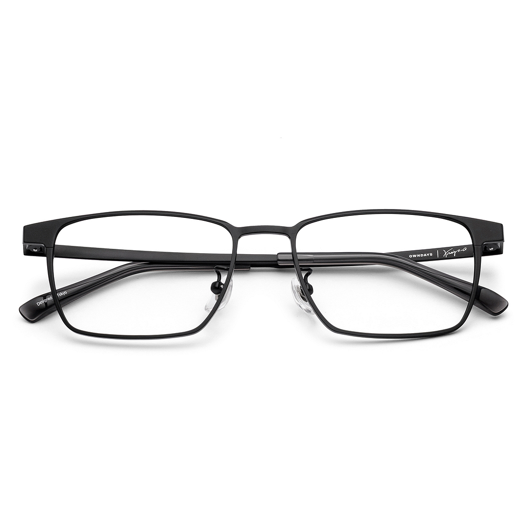 K.moriyama Matte Black Full Rim Square left side