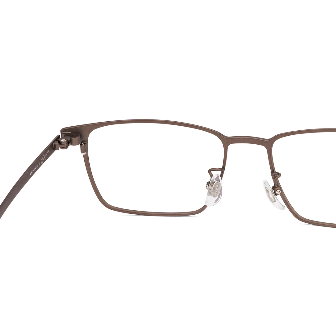 K.moriyama Matte Brown Full Rim Square right side