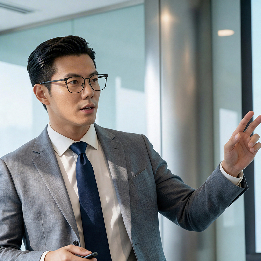 K.moriyama Matte Dark Gun Full Rim Square right side