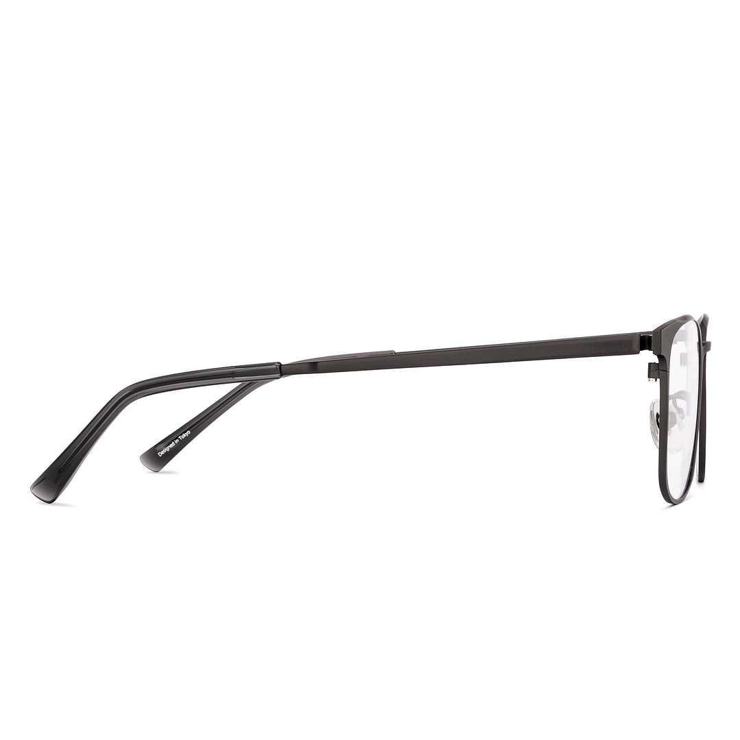 K.moriyama Matte Dark Gun Full Rim Square left side