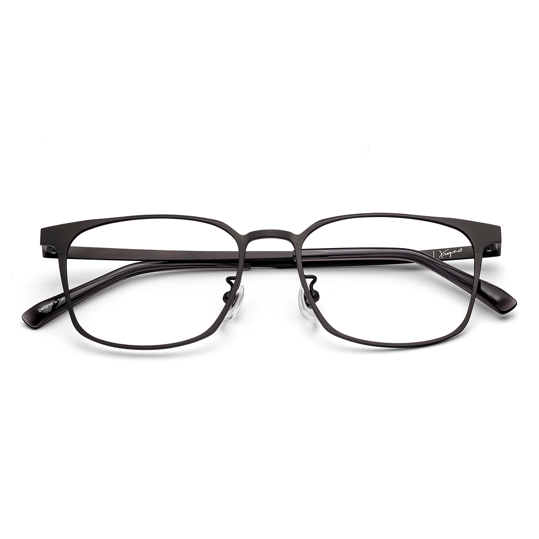 K.moriyama Matte Dark Gun Full Rim Square left side